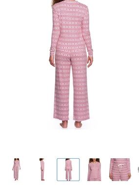 Pink and Red Patterned Two-Piece Lounge Set NWOT
